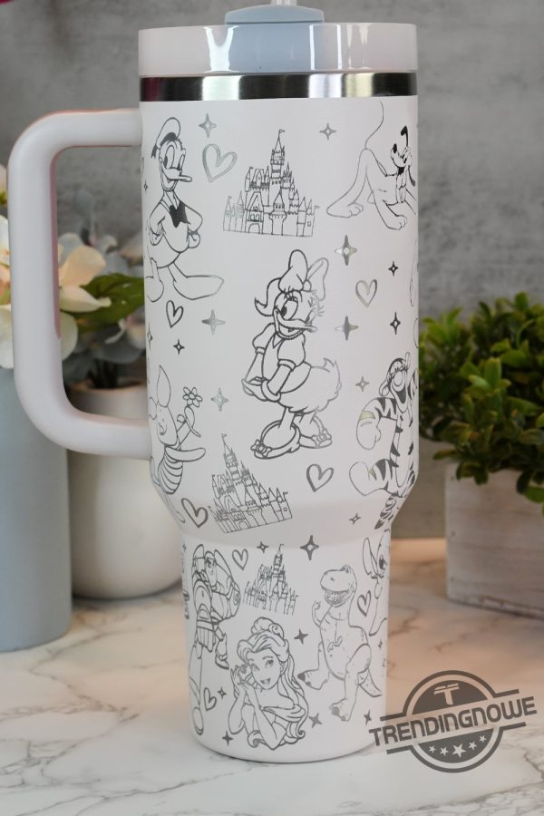 Princess Disney Stanley Cup Disney Characters Engraved Stanley Tumbler Gift For Fan trendingnowe 3