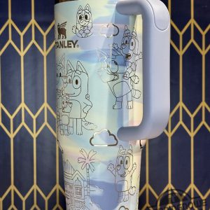 Bluey Stanley Cup Ideal For Bluey Loving Kids And Parents Engraved Stanley Tumbler Gift For Fan trendingnowe 2