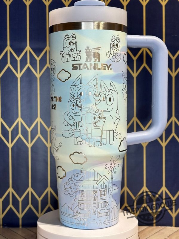 Bluey Stanley Cup Ideal For Bluey Loving Kids And Parents Engraved Stanley Tumbler Gift For Fan trendingnowe 5