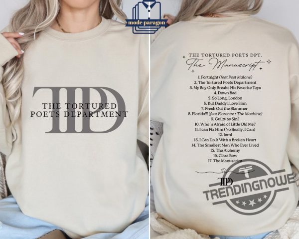 The Tortured Poets Department Shirt Gift For Fan Ts New Album Sweatshirt Ttpd Crewneck The Eras Tour Shirt trendingnowe 3