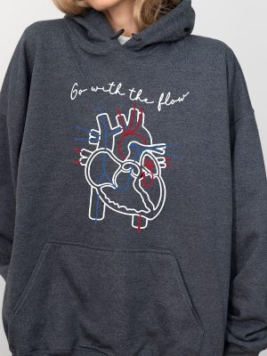 Cvicu Cardiac Nurse Heart Flow Anatomy Shirt Cvicu Nurse Shirt Go With The Flow Cardiology Sonographer Cardiac Nurse Tee Unique revetee 2