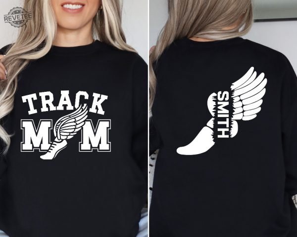 Custom Track Mom Sweatshirt Personalized Track And Field Mom Shirt Track Mama Shirt Custom Track And Field Unique revetee 1