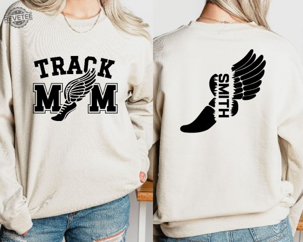 Custom Track Mom Sweatshirt Personalized Track And Field Mom Shirt Track Mama Shirt Custom Track And Field Unique revetee 2