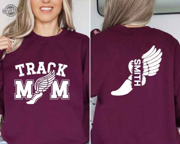 Custom Track Mom Sweatshirt Personalized Track And Field Mom Shirt Track Mama Shirt Custom Track And Field Unique revetee 4