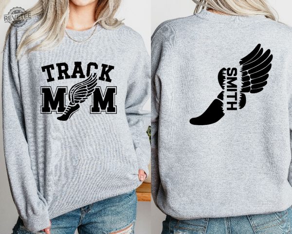 Custom Track Mom Sweatshirt Personalized Track And Field Mom Shirt Track Mama Shirt Custom Track And Field Unique revetee 5