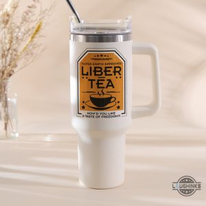 helldivers cup of libertea nutrition facts 40oz tumbler super earth approved taste of freedom travel stanley cups dupe helldivers 2 cup of liberty laughinks 2