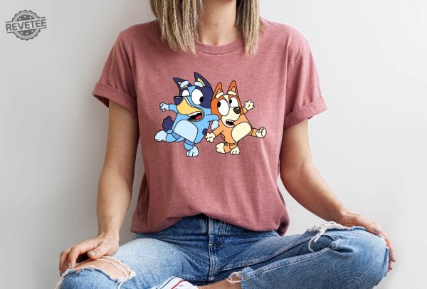 Bluey Shirt Bandit And Chilli Shirt Blue Dog Characters Disney Shirt Family Shirt Bandit Shirt Cute Bluey Shirt revetee 2