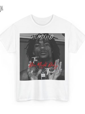 Hunxho The One Night Only Tour T Shirt Hunxho Fan Hunxho Artist Shirt Hiphop Artists Rb Shirts Hunxho Tour 2024 Unique revetee 3