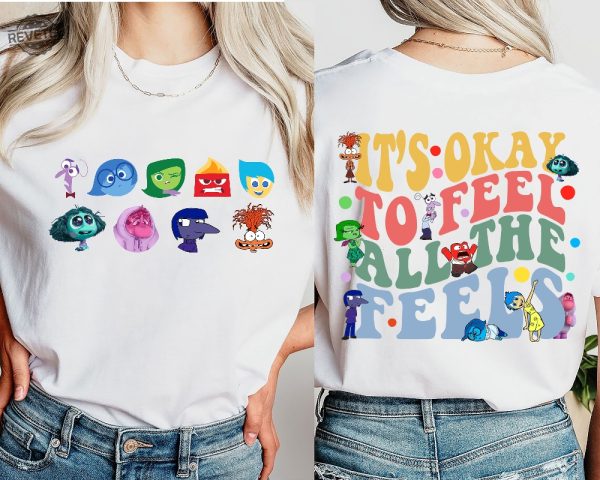 Disney Inside Out Its Okay To Feel All The Feels Shirt Mental Health Shirt Inclusion Shirt Speech Therapy Shirt Para Shirt Unique revetee 3