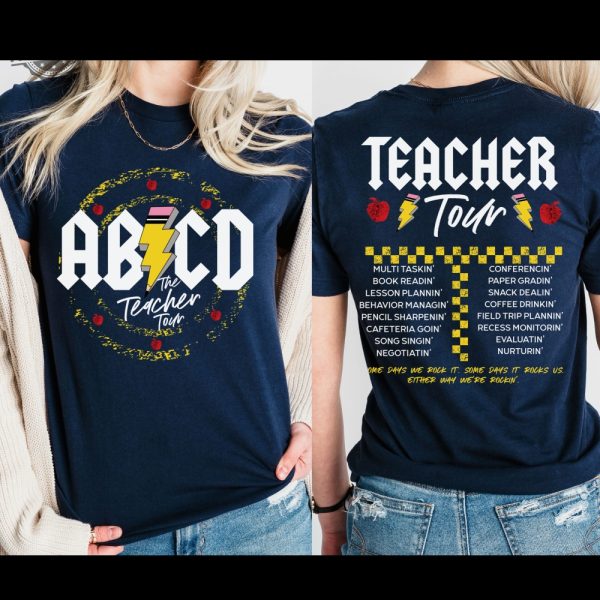 Teacher Shirt Abcd Teacher Tour Shirt Back To School Shirt End Of Year Shirt Kindergarten Teacher Shirt Elementary School Unique revetee 3