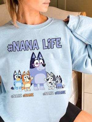 Custom Nanalife Bluey Shirt Personalized Bluey Grandma Shirt Chilli And Bingo Shirt Gift For Mom Mothers Day Shirt Unique revetee 2