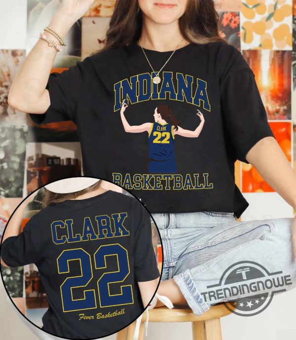 Caitlin Clark Number 22 Indiana Fever Shirt Basketball Clark Goat Shirt Wnba Draft Shirt Fever Basketball Fan T Shirt Clark 22 Tee trendingnowe 3