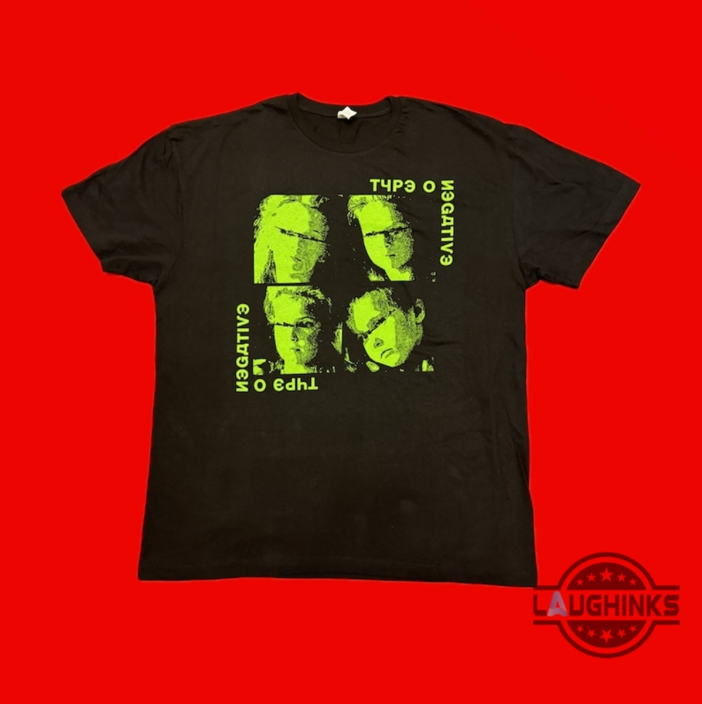 Type O Negative Shirt Type O Green Faces Gothic Metal Band Tour Tshirt Sweatshirt Hoodie Vintage Peter Steele Black Sunshine Green Man Tee