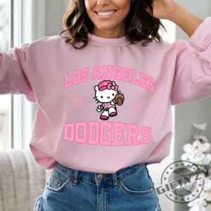 Pink Dodger Kitty Graphic Shirt Blue Dodger Kitty Crewneck Sweatshirt Funny Graphic Tshirt Hk Baseball Hoodie Game Shirt giftyzy 6