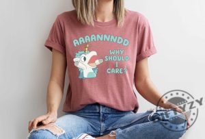 Why Should I Care Shirt Unicorse Sweatshirt Blue Bandit Tshirt Bluey Puppet Hoodie Gift For Her Blue Bandit Unicorn Puppet Shirt giftyzy 3