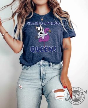 Im The Flamingo Queen Shirt Muffin Bluey Tshirt Blue Dog Characters Hoodie Disney Sweatshirt Family Disney Family Shirt giftyzy 2