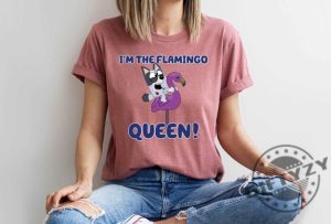 Im The Flamingo Queen Shirt Muffin Bluey Tshirt Blue Dog Characters Hoodie Disney Sweatshirt Family Disney Family Shirt giftyzy 3