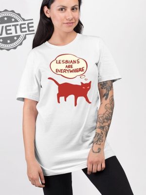 Lesbians Are Everywhere Cat T Shirt Unique Lesbians Are Everywhere Cat Hoodie revetee 2