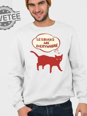 Lesbians Are Everywhere Cat T Shirt Unique Lesbians Are Everywhere Cat Hoodie revetee 3