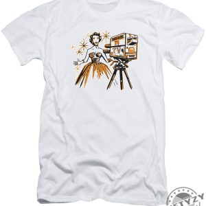 Female Tv Star In Front Of Camera Tshirt giftyzy 1 3