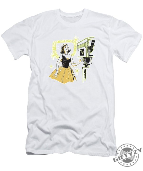 Dressed Up Woman Operating Tv Camera 1 Tshirt giftyzy 1