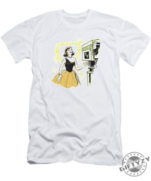 Dressed Up Woman Operating Tv Camera 1 Tshirt giftyzy 1 1