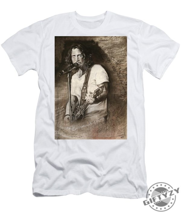 Chris Cornell Tribute With Lyrics Tshirt giftyzy 1