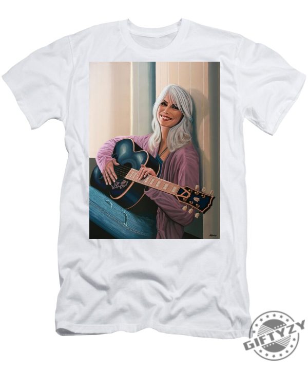 Emmylou Harris Painting Tshirt giftyzy 1