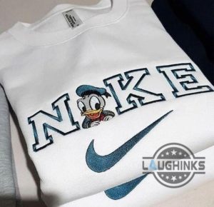 donald duck sweatshirt disney donald duck embroidered hoodie tshirt sweater buy online nike swoosh donald duck costume embroidery shirt laughinks 1