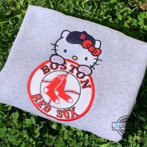 hello kitty baseball shirt sweatshirt hoodie embroidered custom baseball team hello kitty playing baseball embroidery tee dodgers astros red sox gift laughinks 4