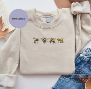 gold bumble bee sweatshirt tshirt hoodie adult vintage bumble bee embroidered t shirt mens womens gift for bee lovers keepers laughinks 1