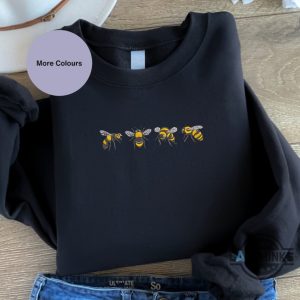 gold bumble bee sweatshirt tshirt hoodie adult vintage bumble bee embroidered t shirt mens womens gift for bee lovers keepers laughinks 2