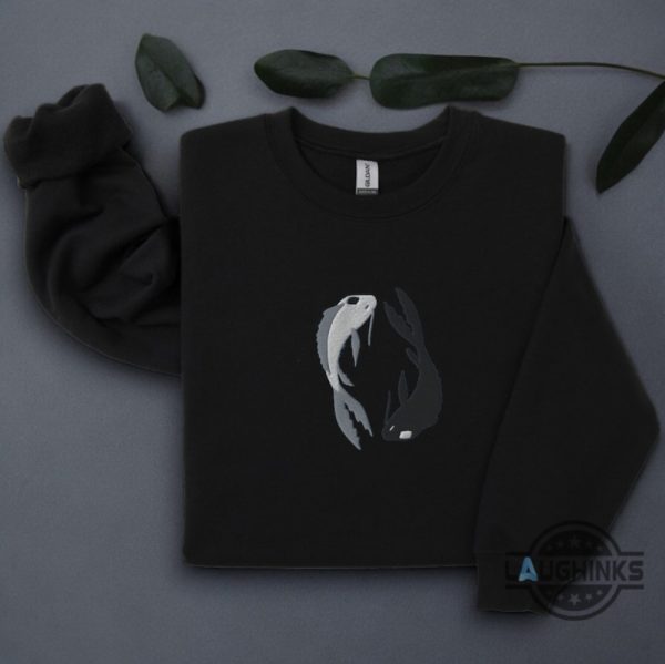 moon and ocean spirit shirt sweatshirt hoodie avatar the last airbender spirits embroidered tshirt japanese koi fish yin yang tee laughinks 1