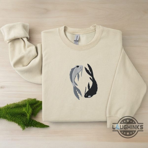 moon and ocean spirit shirt sweatshirt hoodie avatar the last airbender spirits embroidered tshirt japanese koi fish yin yang tee laughinks 5