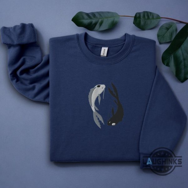 moon and ocean spirit shirt sweatshirt hoodie avatar the last airbender spirits embroidered tshirt japanese koi fish yin yang tee laughinks 8