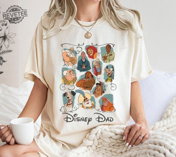 Disneyworld Dad Characters Shirt Best Disney Dad Sweatshirt Fathers Day Gift Disneyland Family Vacation Shirt Unique revetee 1