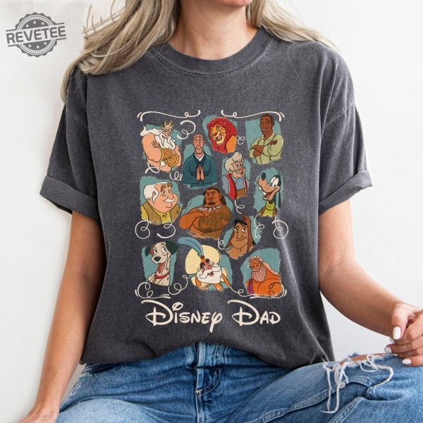 Disneyworld Dad Characters Shirt Best Disney Dad Sweatshirt Fathers Day Gift Disneyland Family Vacation Shirt Unique revetee 2