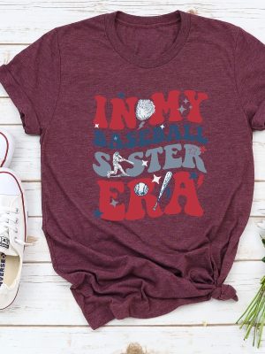 In My Baseball Sister Era T Shirt Sister Era Baseball Tee Family Baseball Players Matching Shirt Supportive Sibling Tee Unique revetee 3