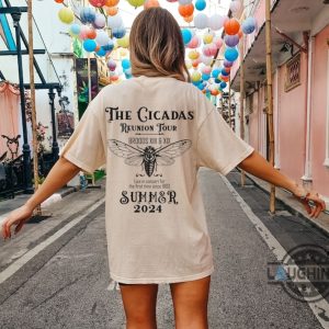 cicada tee shirt sweatshirt hoodie mens womens cicada reunion concert tour 2024 shirts insect bug summer funny tee broods xii xix shirt laughinks 5