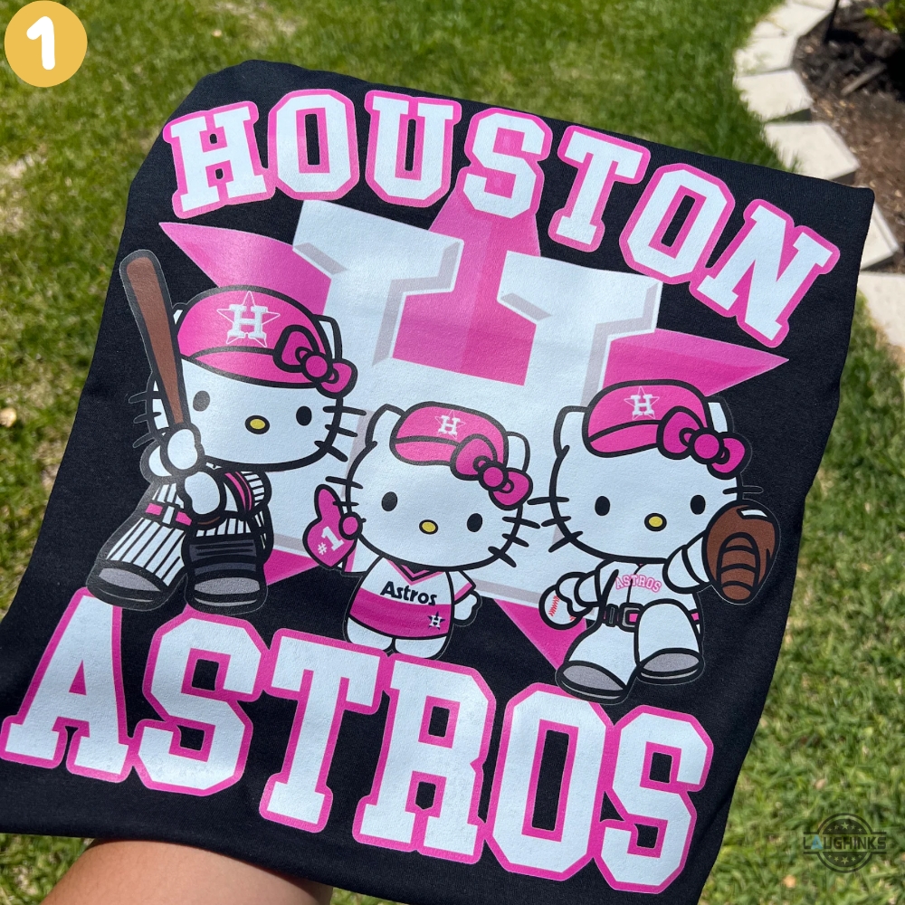 Hello Kitty Houston Astros Shirt Sweatshirt Hoodie Mens Womens Hello Kitty Night Houston Astros Game Day Tshirt Sanrio Baseball Tee Gift For Fans