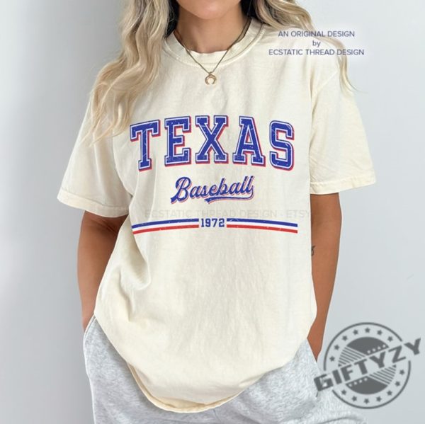 Vintage Texas Baseball Shirt Texas Tshirt Distressed Texas Baseball Crewneck Sweatshirt Baseball Fan Gift Retro Baseball Hoodie For Women Men Shirt giftyzy 1