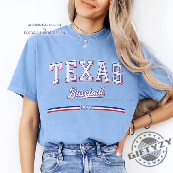 Vintage Texas Baseball Shirt Texas Tshirt Distressed Texas Baseball Crewneck Sweatshirt Baseball Fan Gift Retro Baseball Hoodie For Women Men Shirt giftyzy 2