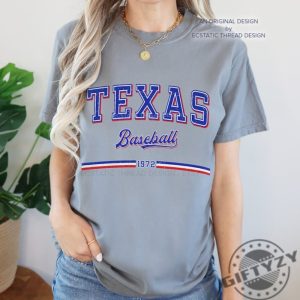 Vintage Texas Baseball Shirt Texas Tshirt Distressed Texas Baseball Crewneck Sweatshirt Baseball Fan Gift Retro Baseball Hoodie For Women Men Shirt giftyzy 3