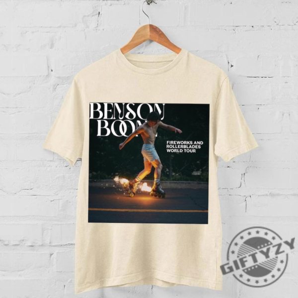 Benson Boone Fireworks And Rollerblades World Tour 2024 Shirt Benson Boone 2024 Concert Tshirt Beautiful Things Hoodie Benson Boone Sweatshirt Benson Boone Tour Merch giftyzy 3