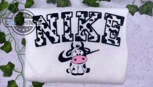 nike cow embroidered sweatshirt tshirt hoodie cute highland cow sweatshirt vintage nike crewneck embroidery shirts near me laughinks 1 5