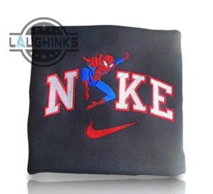 spider man nike crewneck sweatshirt t shirt hoodie embroidered spiderman x nike across the spider verse amazing spiderman 2099 miles morales tshirt laughinks 1 2