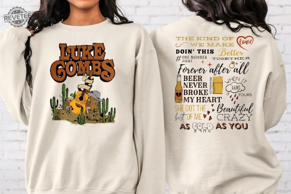 Luke Combs World Tour Sweatshirt Country Music Shirt Luke Combs World Tour 2024 Luke Combs Fan Cowgirl Tee Unique revetee 1