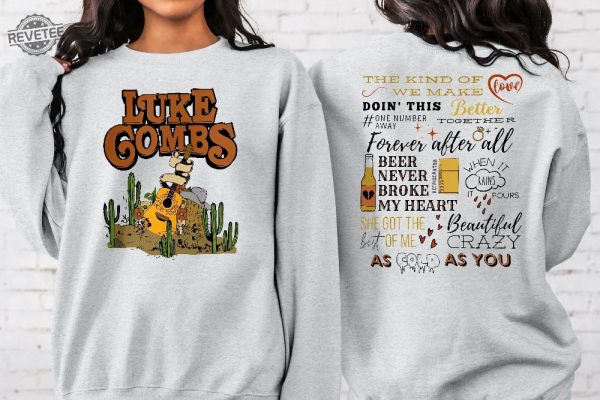 Luke Combs World Tour Sweatshirt Country Music Shirt Luke Combs World Tour 2024 Luke Combs Fan Cowgirl Tee Unique revetee 4