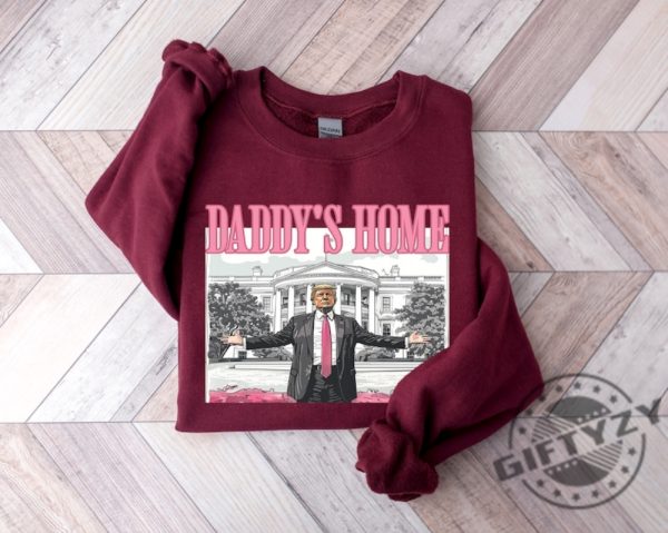 Daddys Home Shirt White House Trump 2024 Tshirt Get In Losers Hoodie Trum Republican Sweatshirt Political Mug Shot Shirt giftyzy 4