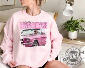 Dont Worry Daddys On His Way Shirt Donald Pink Sweatshirt Viral Trending Maga Tshirt America Back Hoodie Trump 2024 Shirt giftyzy 4